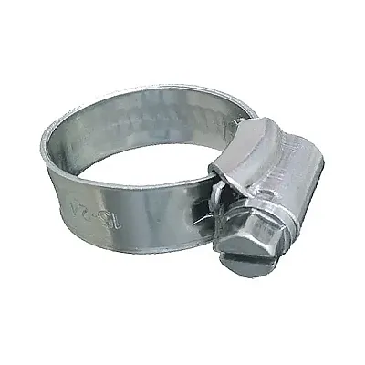 Trident Marine 316 SS Non-Perforated Worm Gear Hose Clamp - 3/8" Band - 7/16"&nd