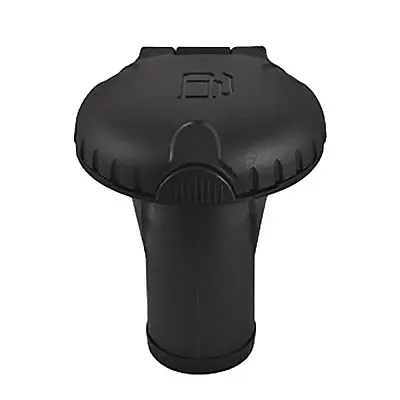 Attwood Deck Fills f/Pressure Relief Systems - Straight Body - Scalloped Black P