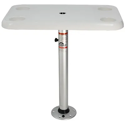 Springfield 16&quot; x 28&quot; Rectangle Table Package - White Thread-Lock