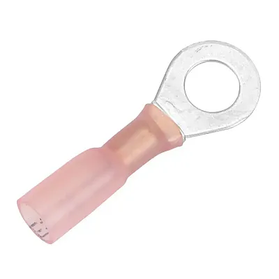 Pacer 22-18 AWG Heat Shrink Ring Terminal - 1/4&quot; Stud Size - 3 Pack