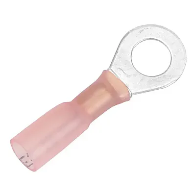 Pacer 22-18 AWG Heat Shrink Ring Terminal - 1/4&quot; Stud Size - 100 Pack