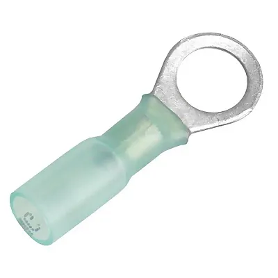 Pacer 16-14 AWG Heat Shrink Ring Terminal - 5/16&quot; Stud Size - 3 Pack