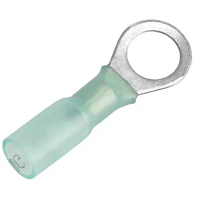 Pacer 16-14 AWG Heat Shrink Ring Terminal - 5/16&quot; Stud Size - 100 Pack