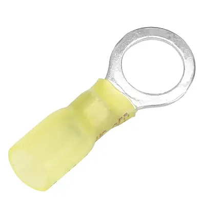 Pacer 12-10 AWG Heat Shrink Ring Terminal - 3/8&quot; Stud Size - 3 Pack