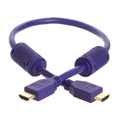 Cmple 994-N 28AWG HDMI Cable with Ferrite Cores - Purple - 1.5FT