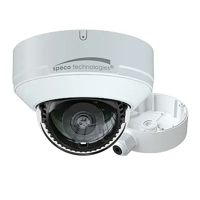 Speco 4MP H.265 AI IP Dome Camera w/IR - 2.8mm Fixed Lens &amp; Junction Box