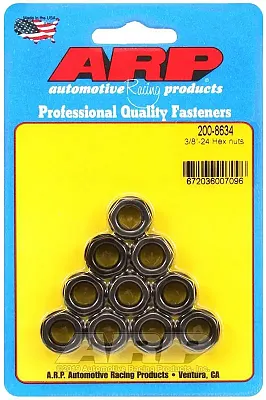 ARP 2008634 3/8-24 Hex Nuts Pk/10
