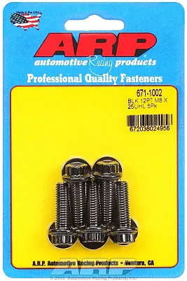 ARP 6711002 M8 X 1.25 X 25 12Pt Blk