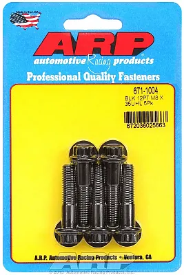 ARP 6711004 M8 X 1.25 X 35 12Pt Blk