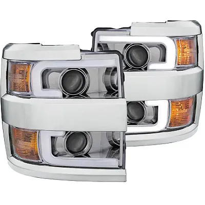 ANZO 111360 Projector Headlights W/ Plank Style