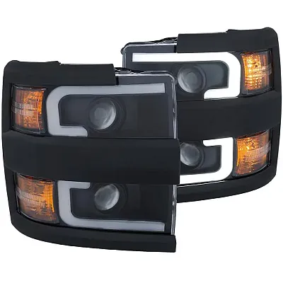 ANZO 111364 Projector Headlights W/ Plank Style