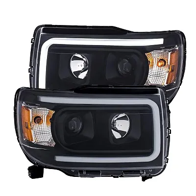 ANZO 111381 Projector Headlights W/ Plank Style