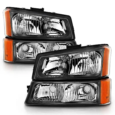 ANZO 111452 Crystal Headlight Set; Clear Lens;