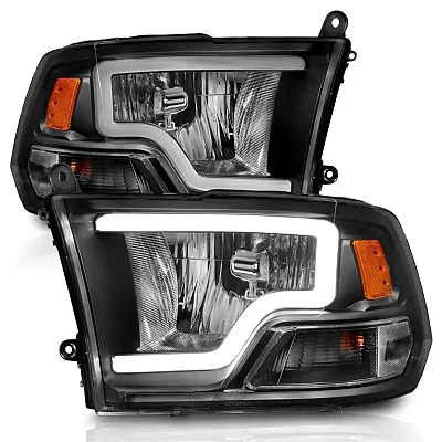 ANZO 111515 Crystal Headlights W/ Light Bar Bla