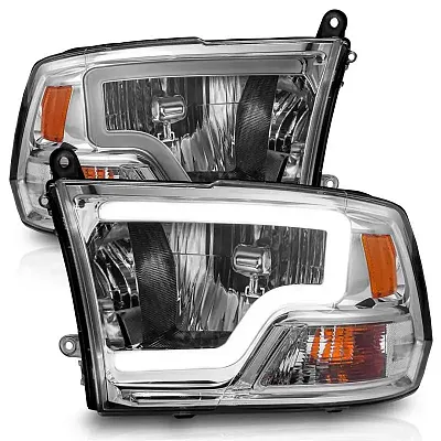 ANZO 111516 Crystal Headlights W/ Light Bar Chr