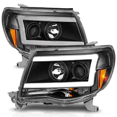 ANZO 111517 Head Lt Tacoma Black Pair 05-11