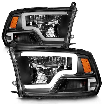ANZO 111539 Full Led Headdlights Black Amber