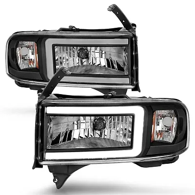 ANZO 111554 Led Crystal Headlight; W/ Light Bar