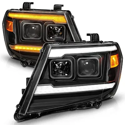 ANZO 111597 Dual Square Projector Black Headlig