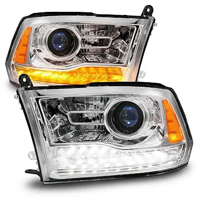 ANZO 111610 Projector Headlight Set; Led; W/Pla