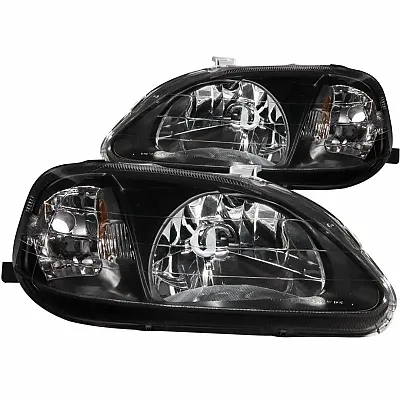 ANZO 121070 Hl Civic Ctystl Blk 99-00