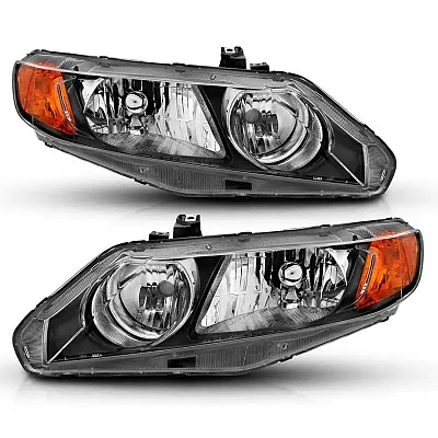 ANZO 121547 Crystal Headlight Set; Clear Lens;