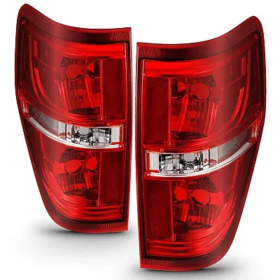 ANZO 311299 Euro Taillight Red/Clear (W/O Bulb)