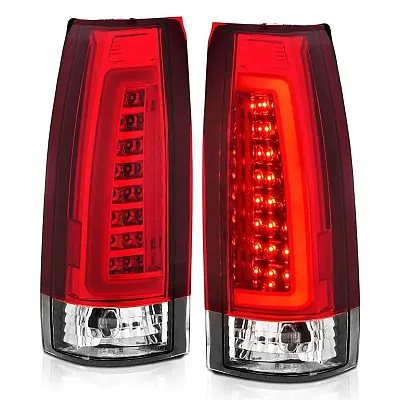 ANZO 311346 Led Taillights Chrome Housing Red/C