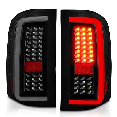 ANZO 311381 Led Tail Lights W/ Light Bar Black