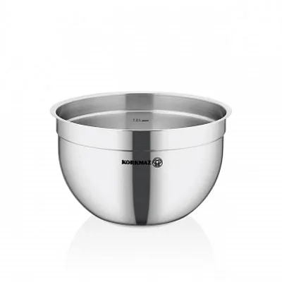 Korkmaz Gastro Proline 8.5 Quart Stainless Steel Mixing Bowl in Silver