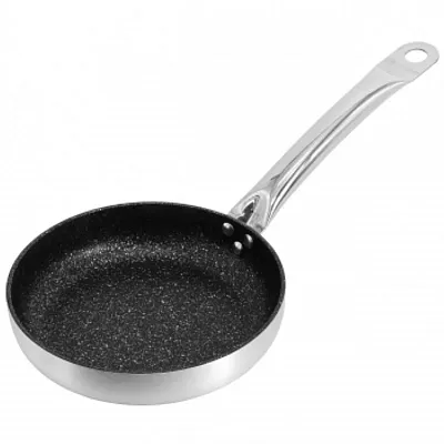 Korkmaz Gastro 9 Inch Proline Professional Series Tava and Frypan in Brushed Sil