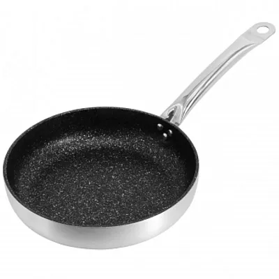 Korkmaz Gastro 10 Inch Proline Professional Series Tava and Frypan in Brushed Si