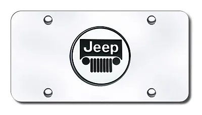 AUTO GOLD JEECC Jeep Logo Chr/Chr Plate