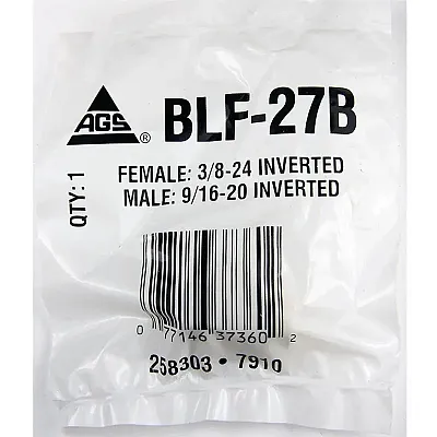 AGS BLF27B 3/8-24 - 9/16-20 Inverted
