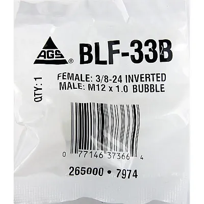 AGS BLF33B 3/8-24 - M12 X 1.0 Bubble