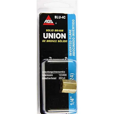 AGS BLU4C 1/4&#039; X 1/4&#039; Std Union