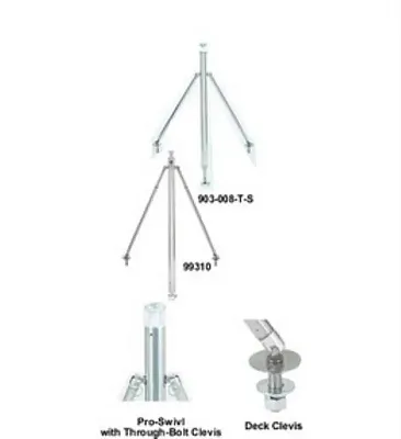 ATTWOOD MARI 903008TS Ss Bass Boat Ski Tow