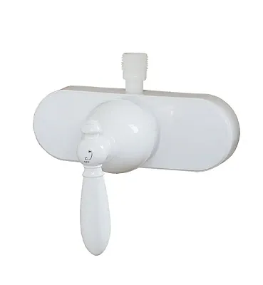 AMER BRASS 53VBWLVRE 4&#039; Sngl Lever Shwr Vlv White Nkl