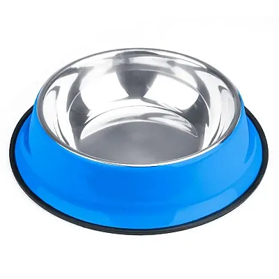 72oz. Blue Stainless Steel Dog Bowl ABWL-106