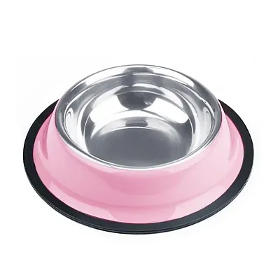 4oz. Pink Stainless Steel Dog Bowl ABWL-201