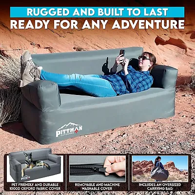 AIRBEDZ PPIAIRCOUC Inflatable Air Couch W/ Air Pump
