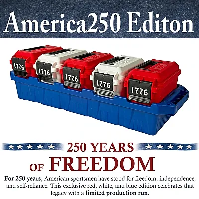 Mtm 1776 - 250Th Limited Edition Multi-Can Ammo Crate With (5) Ammo Cans