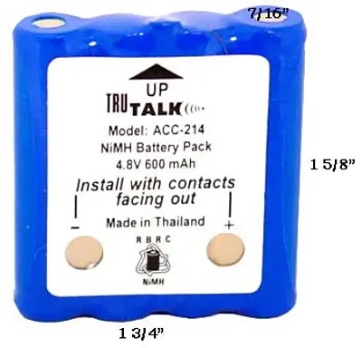 Barjan Acc214 Tk14Vwx Replacement 600Mah Nimh Battery