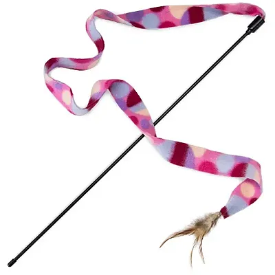Interactive Teaser Wand Cat Toy with Feather ACTY-101