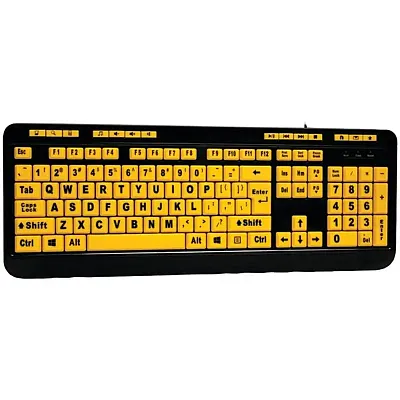 Adesso Akb-132Uy Easytouch 132 Luminous Large-Print Desktop Keyb