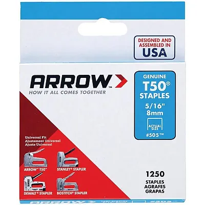 Arrow 50524 T50(R) Staples, 1,250 Pk (5/16&quot;)