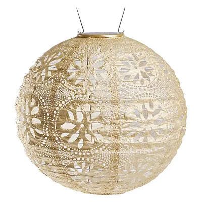 Allsop Home Garden 31598 Soji Stella Boho Globe 12-In. Tyvek Solar Lantern