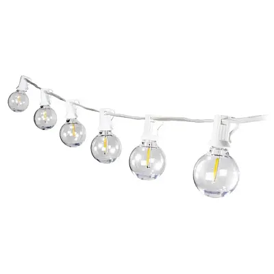Iyn Stands 32431 G40 Led Bistro-Style String Lights (White)