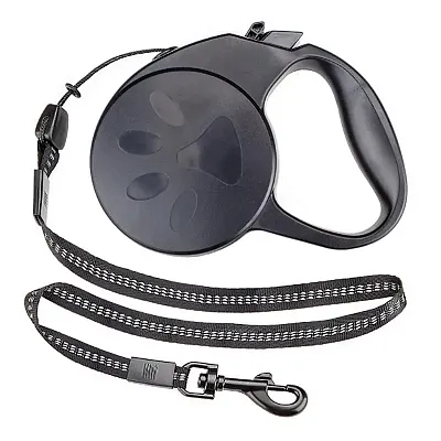 10-foot Black Extra-Small Retractable Dog Leash ALSH-002