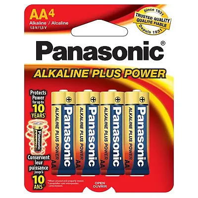 Panasonic Alkaline Size &quot;Aa&quot; Plus Power (4-Pack)